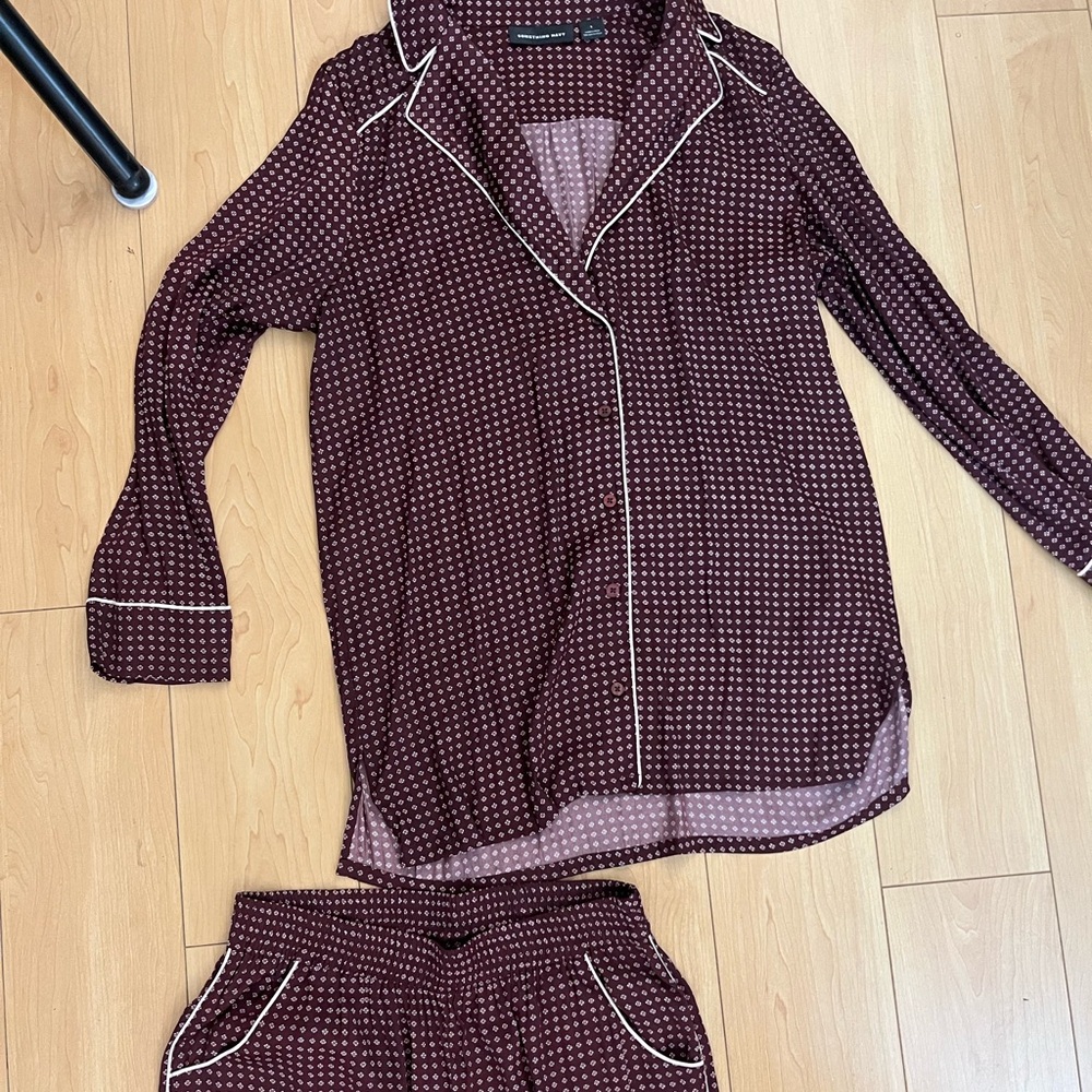 Something Navy Burgundy Pattered Set